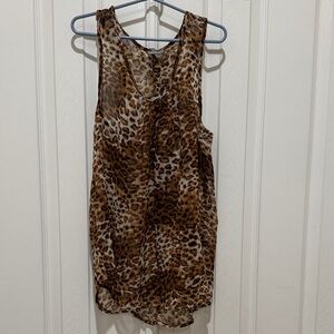 Charlotte Russe Leopard Print Tank Top